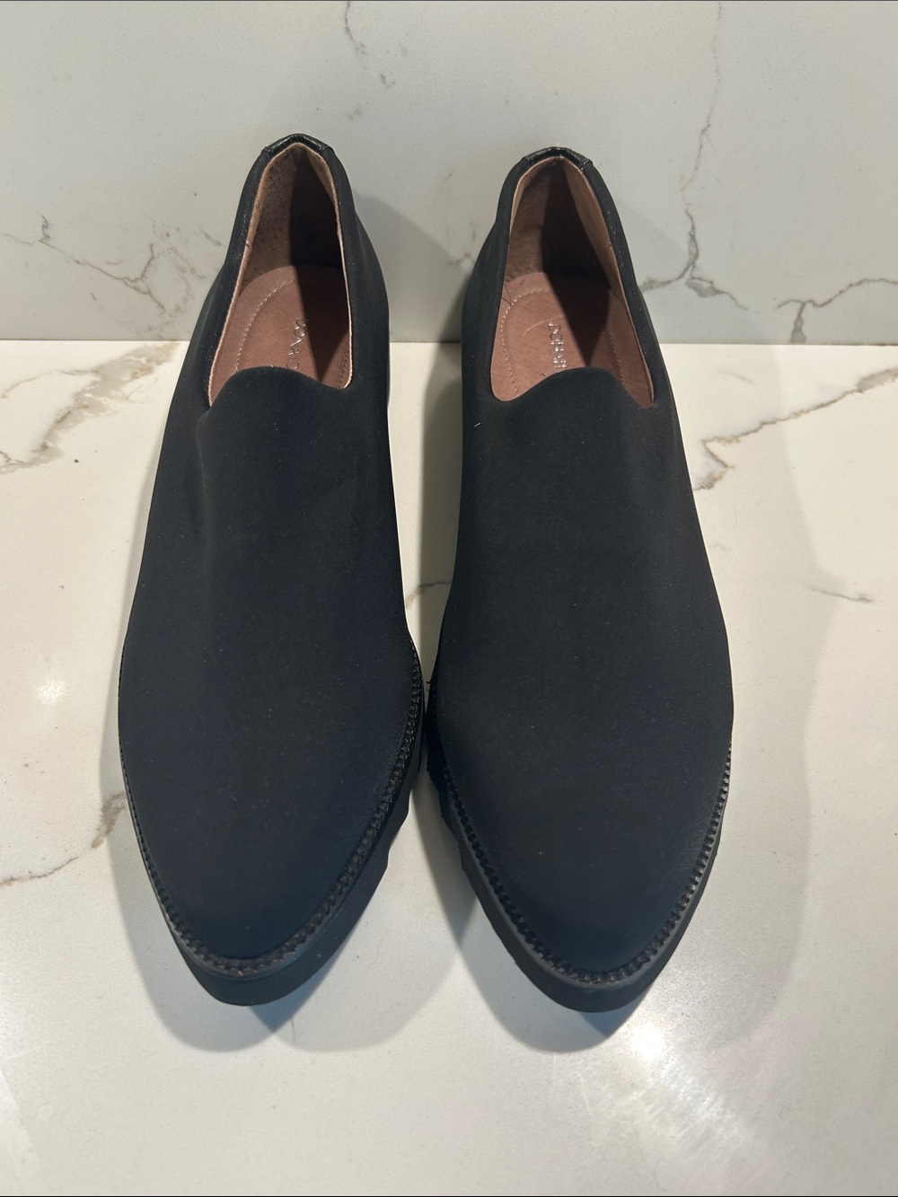 Donald J. Pliner Matte Black Slip-On Point Toe Loafers